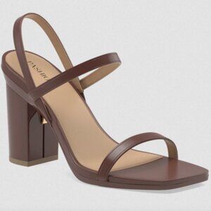 Pashion Footwear Miranda Walnut stiletto sandal size 6.5